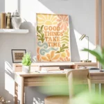 poster message positif fleurs bureau.webp