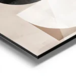 poster midcentury sphere noire et beige aluminium.webp