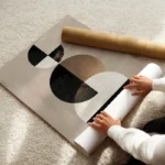 poster midcentury spheres imbriquees enroule.webp