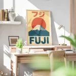 poster mont fuji vintage bureau.webp