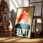 poster mont fuji vintage encadre.webp