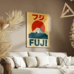 poster mont fuji vintage salon.webp