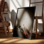 poster montagne au coucher de soleil encadre.webp