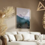 poster montagne brumeuse salon.webp