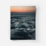 poster montagne enneigee au coucher de soleil.webp