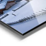 poster montagne enneigee au coucher du soleil aluminium.webp
