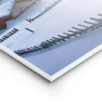 poster montagne enneigee au coucher du soleil lightpanel.webp