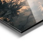 poster montagne enneigee sous ciel nuageux aluminium.webp