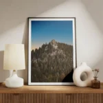 poster montagne et arbres meuble.webp