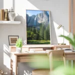 poster montagne et chute d eau bureau.webp