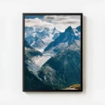 poster montagne et ciel nuageux avec cadre.webp