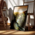 poster montagne et cours d eau encadre.webp