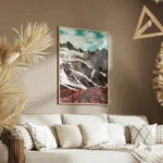 poster montagne et fleurs automne salon.webp