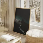 poster montagne etoilee salon beige.webp