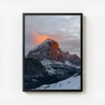 poster montagne leve de soleil avec cadre.webp