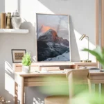 poster montagne leve de soleil bureau.webp