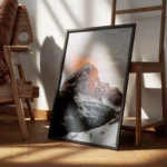 poster montagne leve de soleil encadre.webp