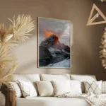 poster montagne leve de soleil salon.webp