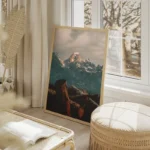 poster montagne lointaine salon beige.webp