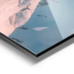 poster montagne neigeuse dimmige aluminium.webp