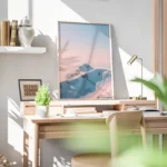 poster montagne neigeuse dimmige bureau.webp