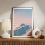 poster montagne neigeuse dimmige meuble.webp