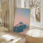 poster montagne neigeuse dimmige salon beige.webp