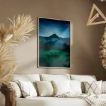 poster montagne nocturne salon.webp