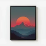 poster montagne synthwave avec cadre.webp