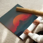 poster montagne synthwave enroule.webp