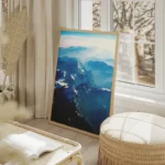 poster montagnes albees etoilees salon beige.webp