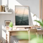 poster montagnes brumeuses bureau.webp