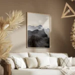 poster montagnes enneigees salon.webp