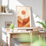 poster montagnes ocres bureau.webp
