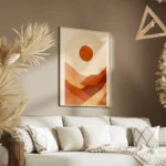 poster montagnes ocres salon.webp