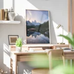 poster montagnes reflet lac el chalten bureau.webp