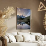 poster montagnes reflet lac el chalten salon.webp