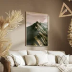 poster montagnes verdoyantes salon.webp