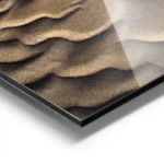 poster motif lignes ondulees sable aluminium.webp