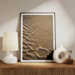 poster motif lignes ondulees sable meuble.webp