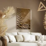 poster motif lignes ondulees sable salon.webp