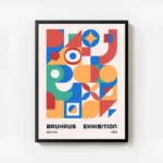 poster motifs bauhaus modernes avec cadre.webp
