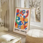 poster motifs bauhaus modernes salon beige.webp