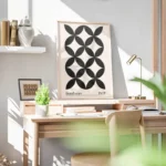 poster motifs bauhaus noir et blanc bureau.webp