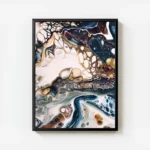 poster motifs fluides abstraits avec cadre.webp