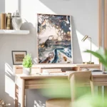 poster motifs fluides abstraits bureau.webp