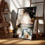 poster motifs fluides abstraits encadre.webp