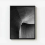 poster mur en courbes noir et blanc avec cadre.webp