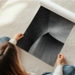poster mur en courbes noir et blanc en rouleau.webp