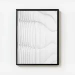 poster mur texture blanc avec cadre.webp